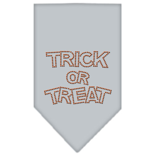 Trick or Treat Rhinestone Bandana Grey Large
